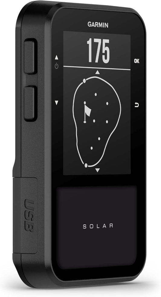 Garmin Approach® G20 Solar, GPS Golf Handheld with Solar Charging, Sunlight - Readable High Resolution Display, Built - in Magnet to Mount On Your Cart, Big Numbers for Easy Reading - Garmin