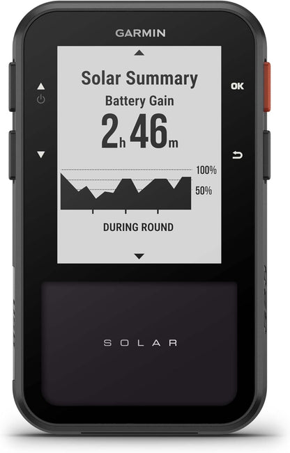 Garmin Approach® G20 Solar, GPS Golf Handheld with Solar Charging, Sunlight - Readable High Resolution Display, Built - in Magnet to Mount On Your Cart, Big Numbers for Easy Reading - Garmin