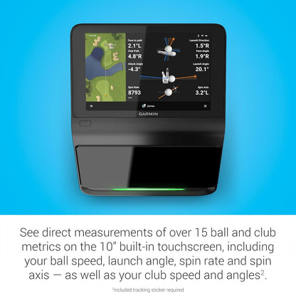 Garmin Approach® R50, Premium Golf Launch Monitor and Simulator, 10" Built - in Color Touchscreen Display - 