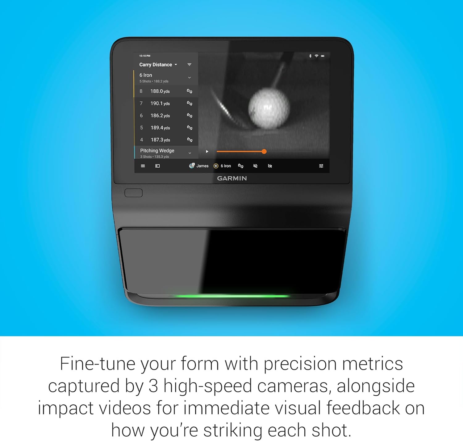 Garmin Approach® R50, Premium Golf Launch Monitor and Simulator, 10" Built - in Color Touchscreen Display - 