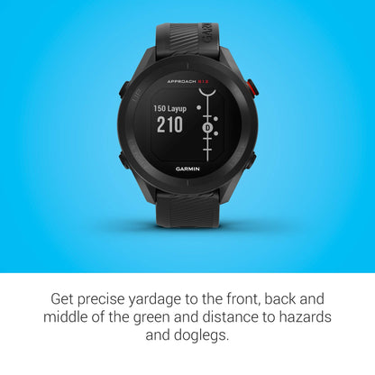 Garmin Approach S12, Easy - to - Use GPS Golf Watch, 42k+ Preloaded Courses, Black - Black - 