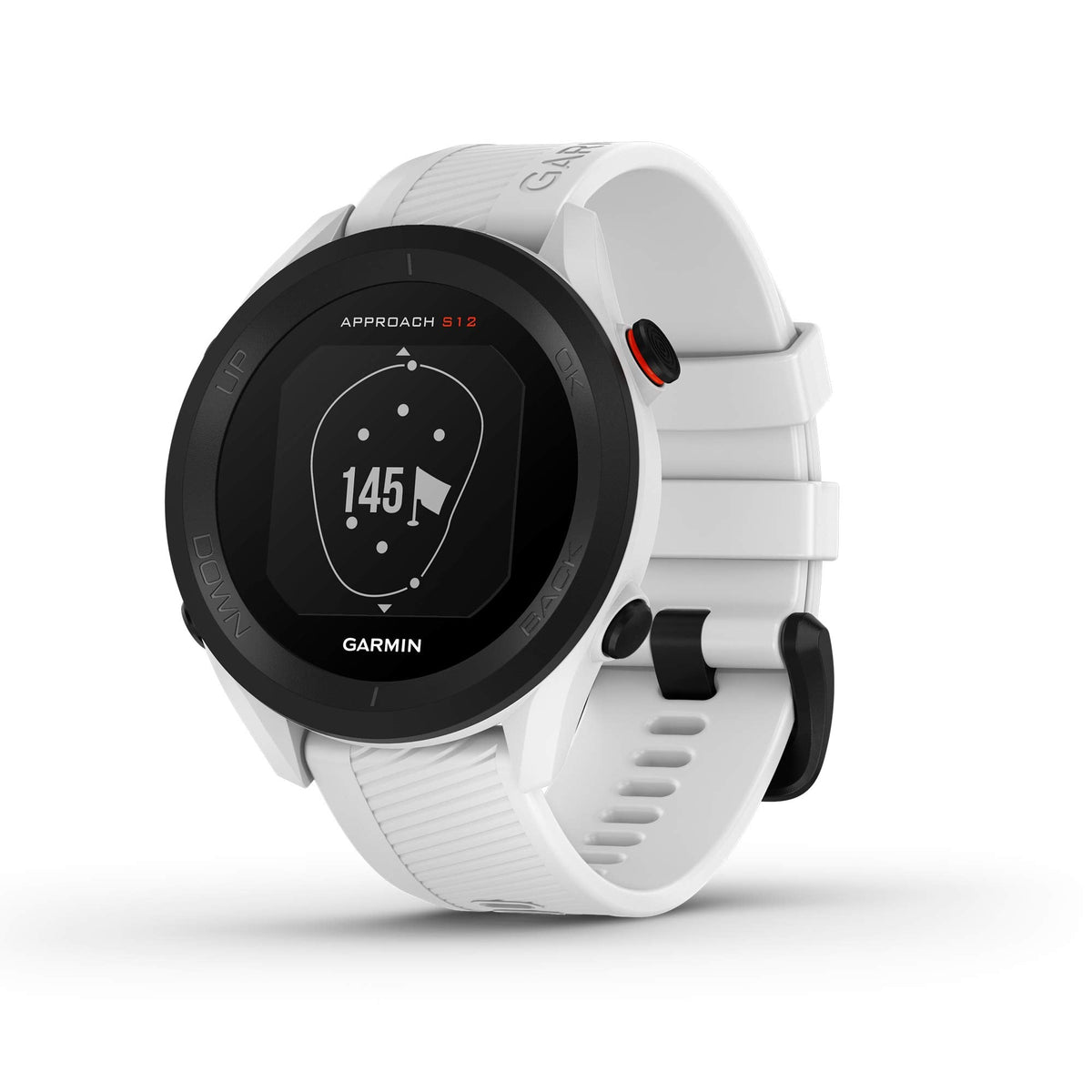 Garmin Approach S12, Easy - to - Use GPS Golf Watch, 42k+ Preloaded Courses, Black - White - 
