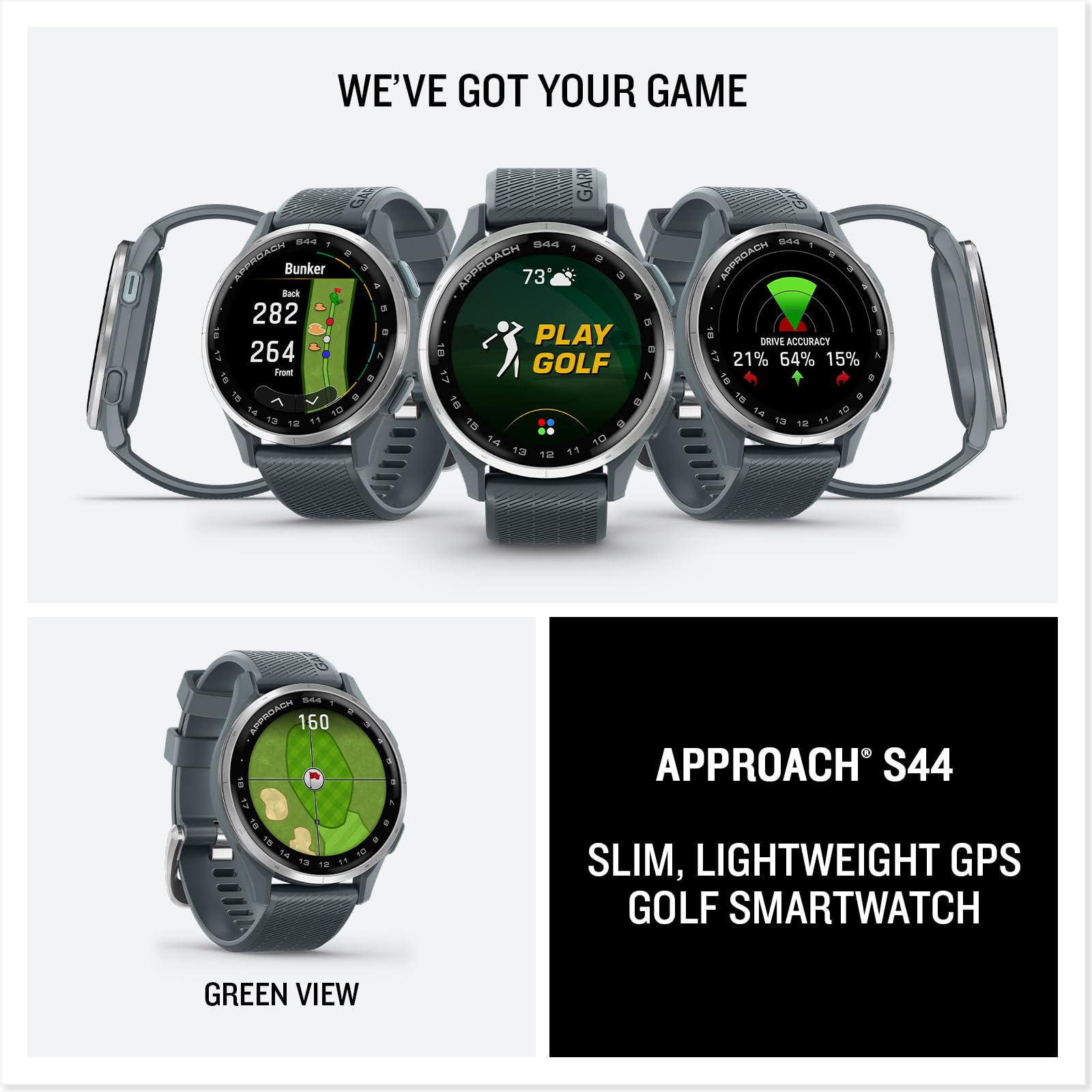 Garmin Approach® S50, Advanced Golf GPS Smartwatch, AMOLED Display - Garmin
