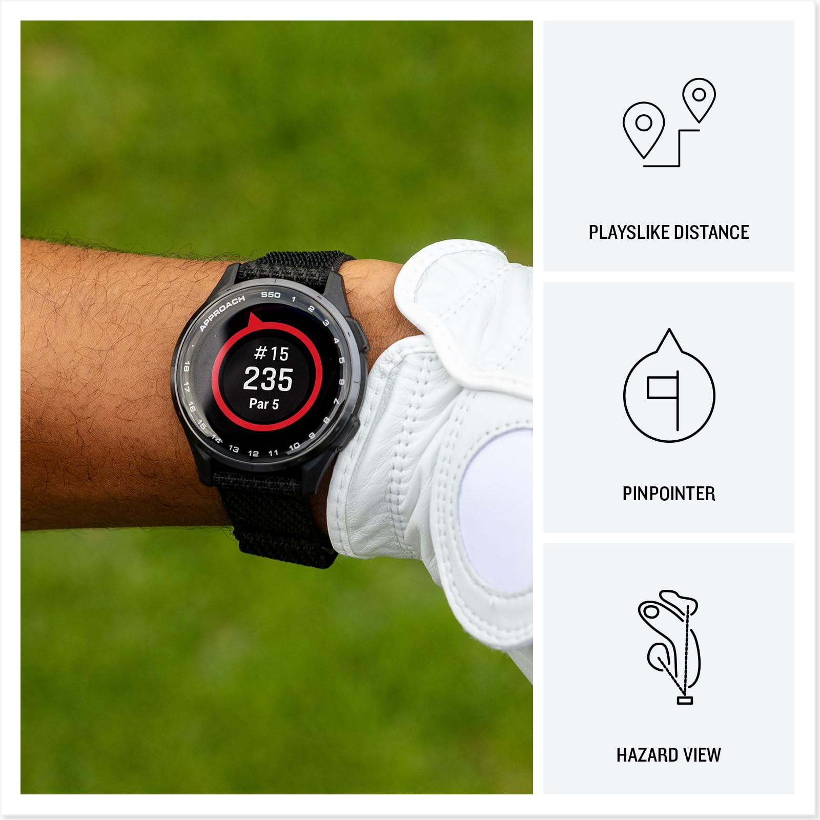 Garmin Approach® S50, Advanced Golf GPS Smartwatch, AMOLED Display - Garmin