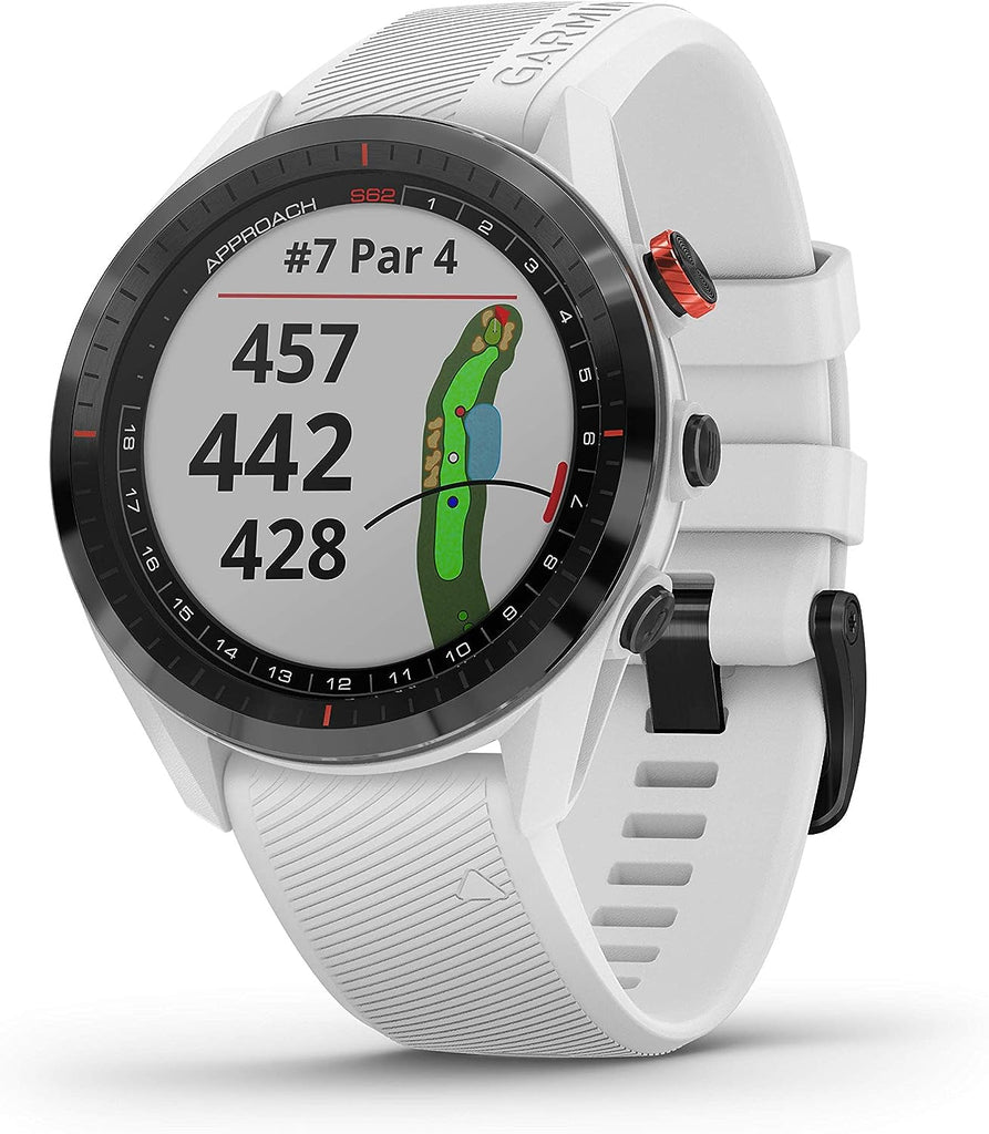 Garmin Approach S62, Premium Golf GPS Watch, Built-In Virtual Caddie - White - Watch Only
