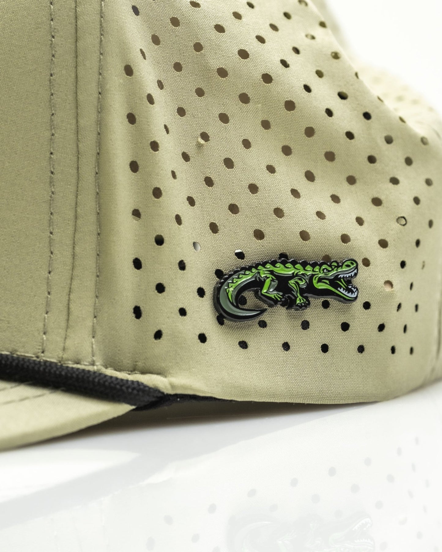 Gator Olive - Perforated Rope Hat - Pins and Aces