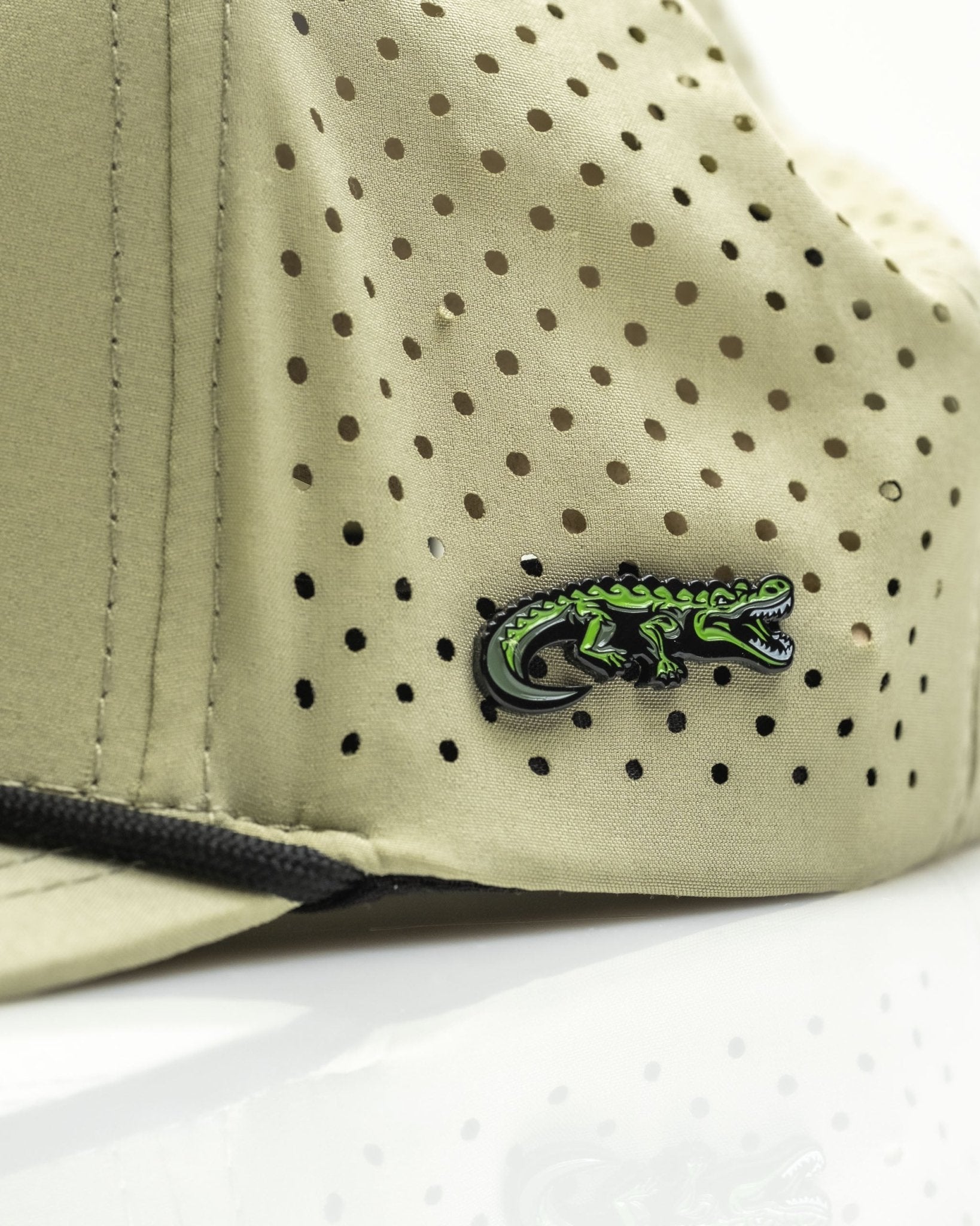 Gator Olive - Perforated Rope Hat - Pins and Aces