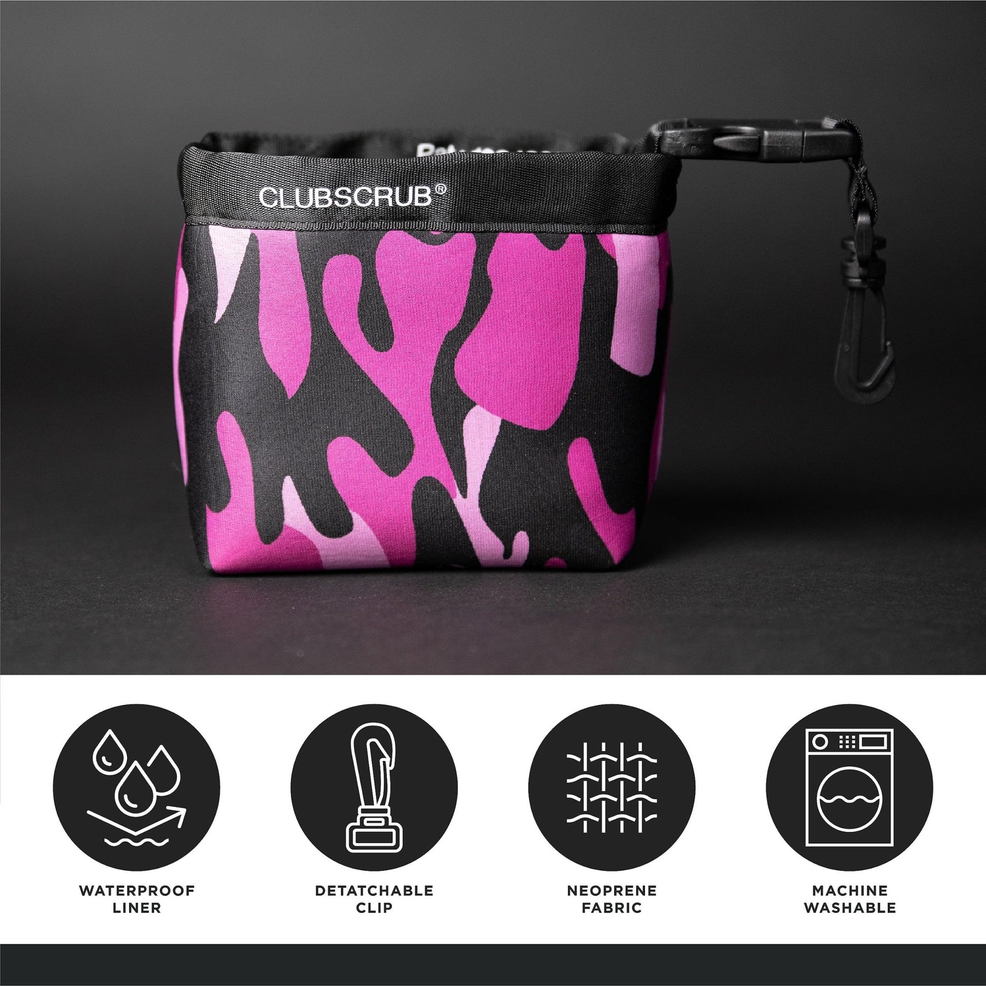 Golf Club and Golf Ball Cleaning Bag - Red - Microfiber Pro