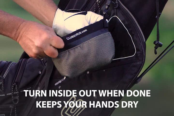 Golf Club and Golf Ball Cleaning Bag - Red - Microfiber Pro