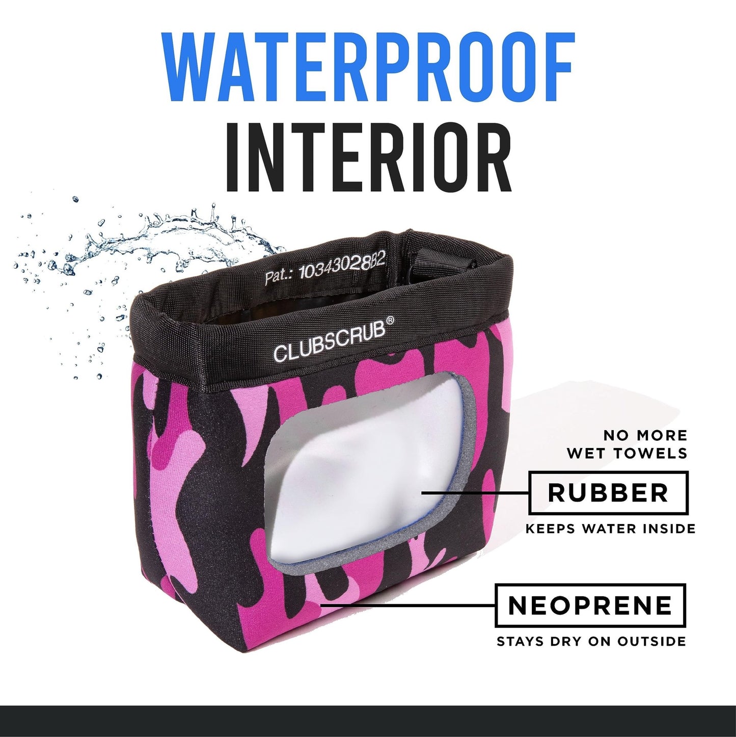 Golf Club and Golf Ball Cleaning Bag - Red - Microfiber Pro