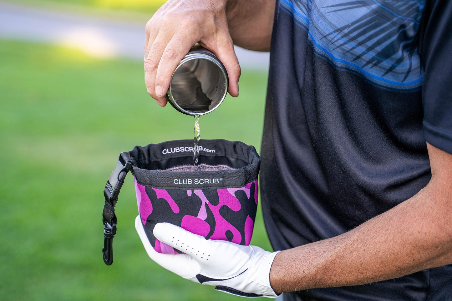 Golf Club and Golf Ball Cleaning Bag - Red - Microfiber Pro