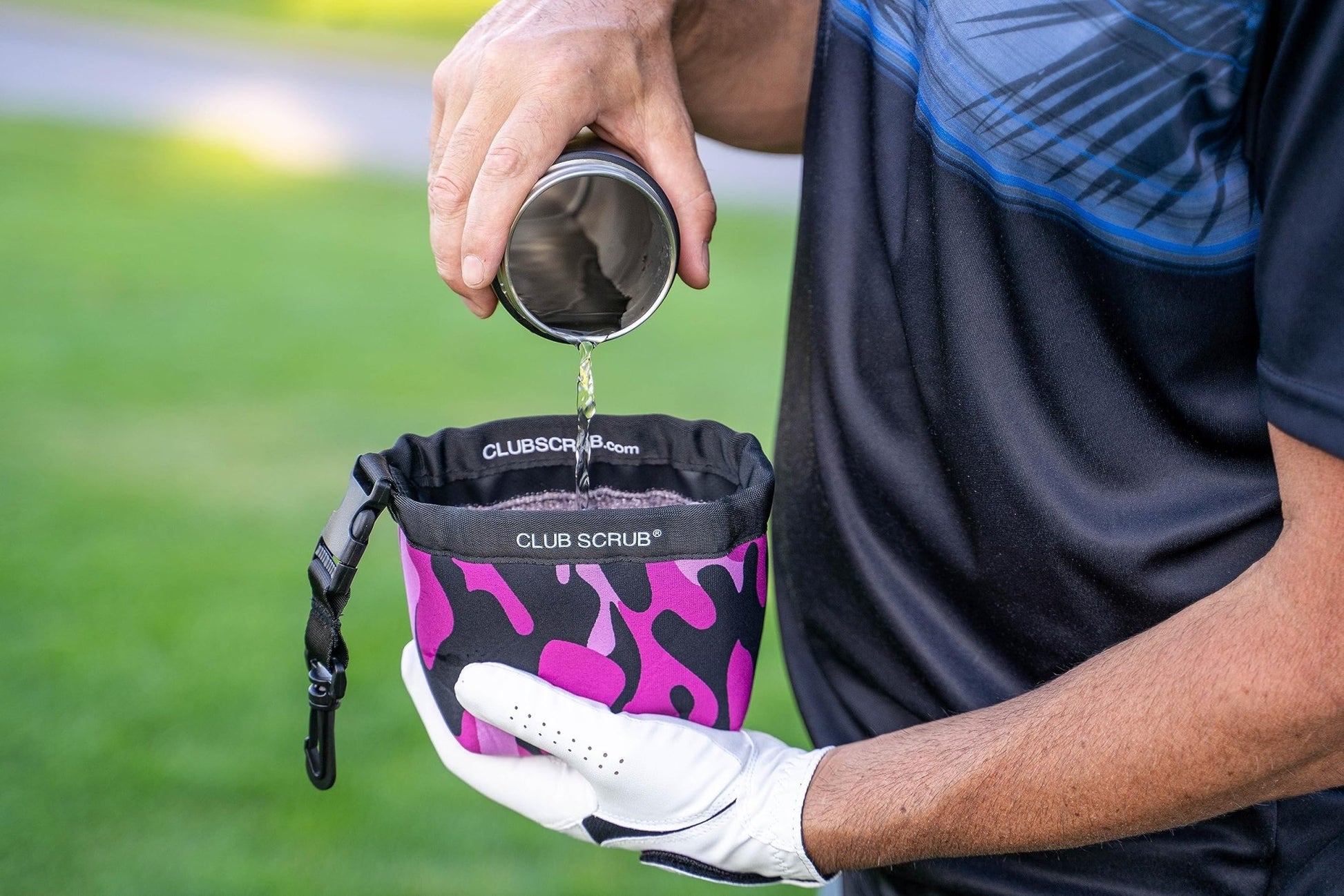 Golf Club and Golf Ball Cleaning Bag - Red - Microfiber Pro