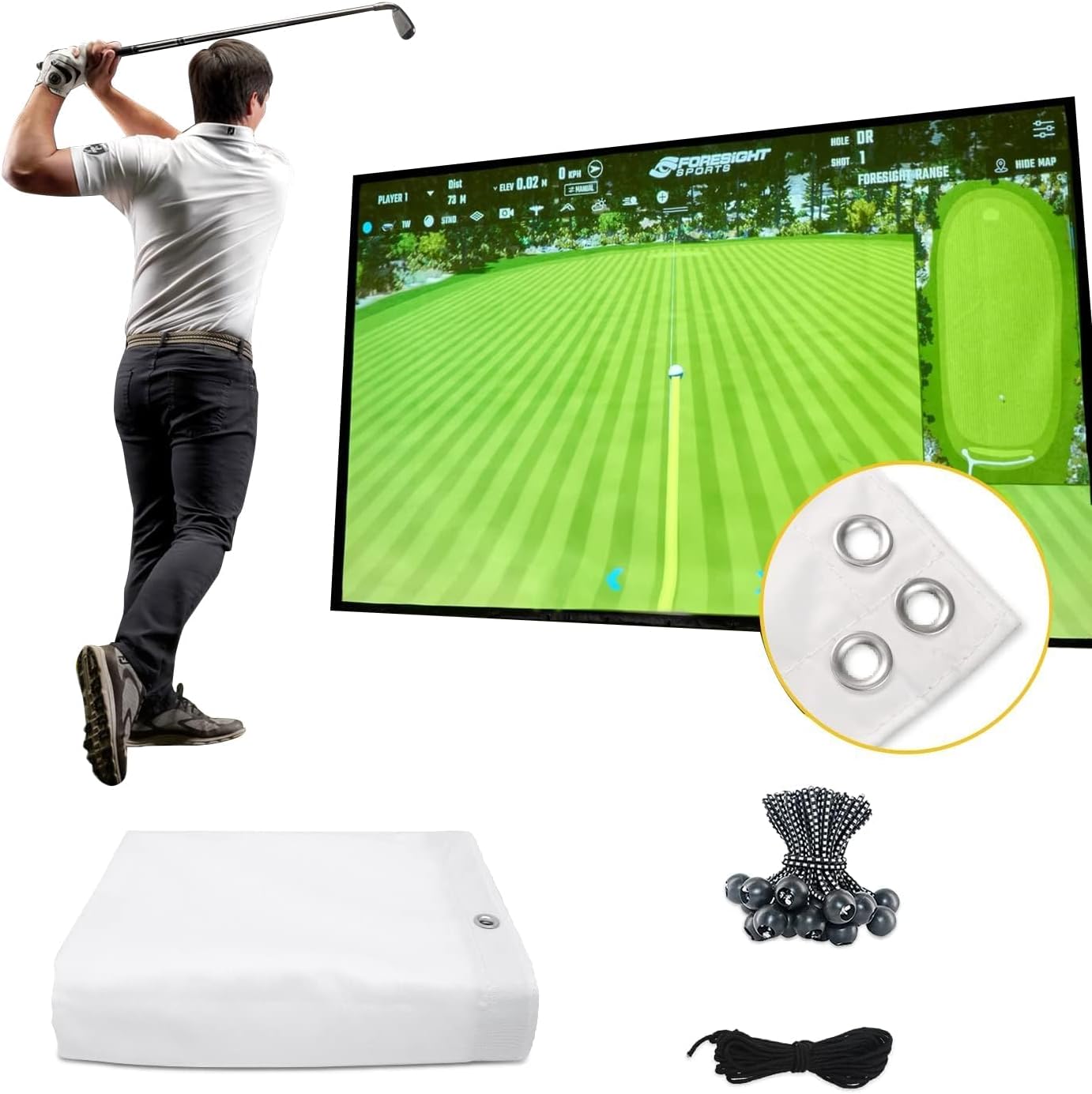 Golf Simulator Impact Screen - 118*157inch - 