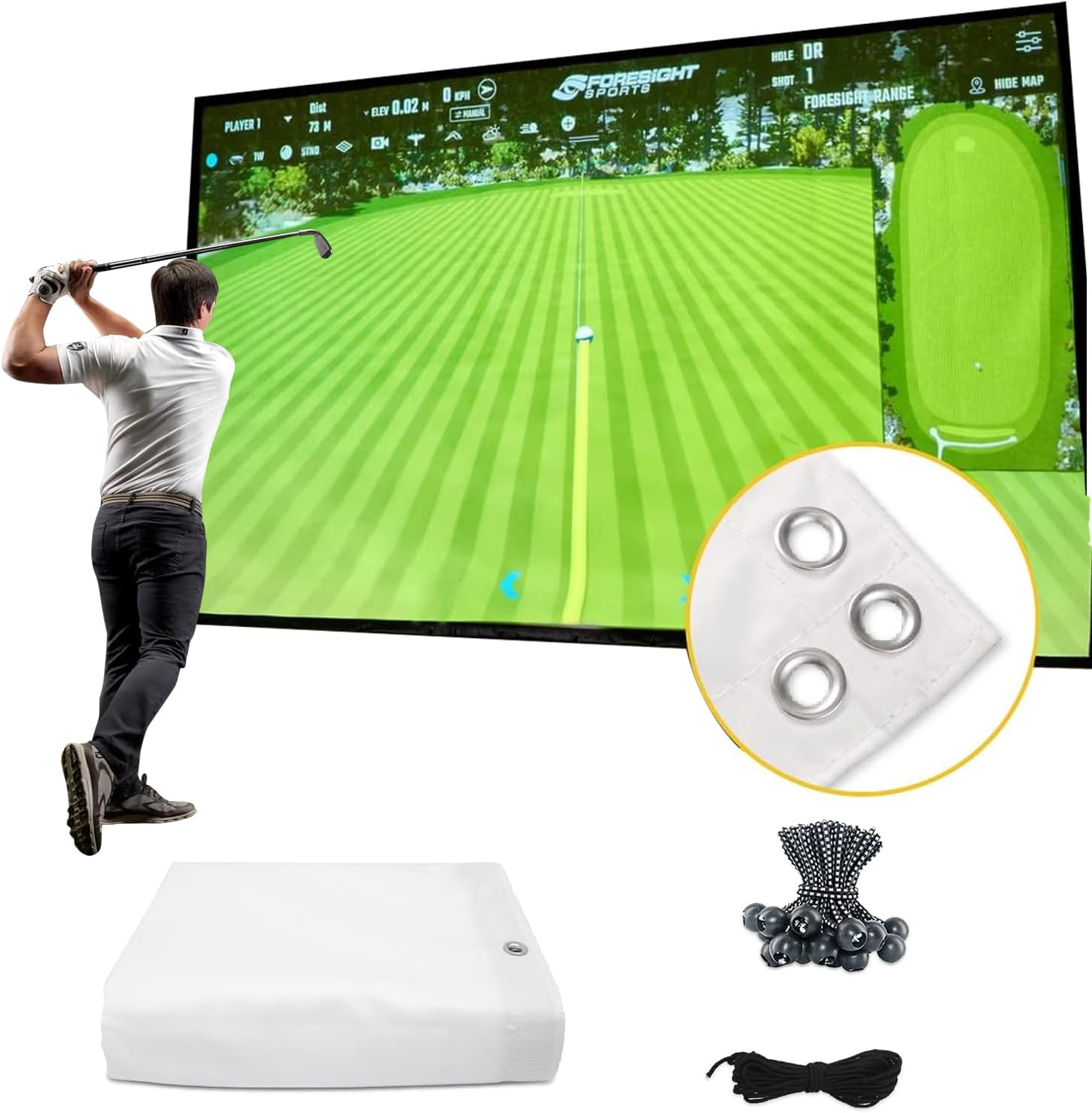 Golf Simulator Impact Screen - 118*98inch - 
