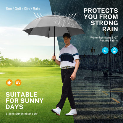 Gonex 54/62/68/72/80 Inch Extra Large Golf Umbrella - Black - 72 inch