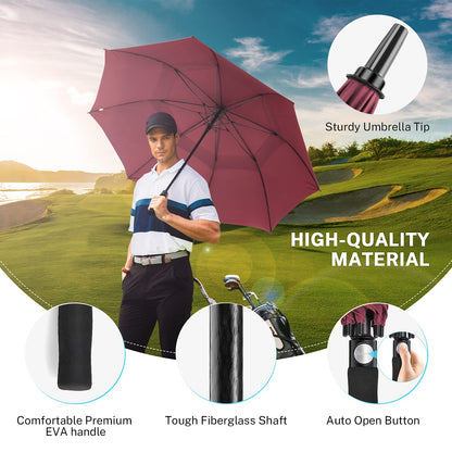 Gonex 54/62/68/72/80 Inch Extra Large Golf Umbrella - Black - 72 inch