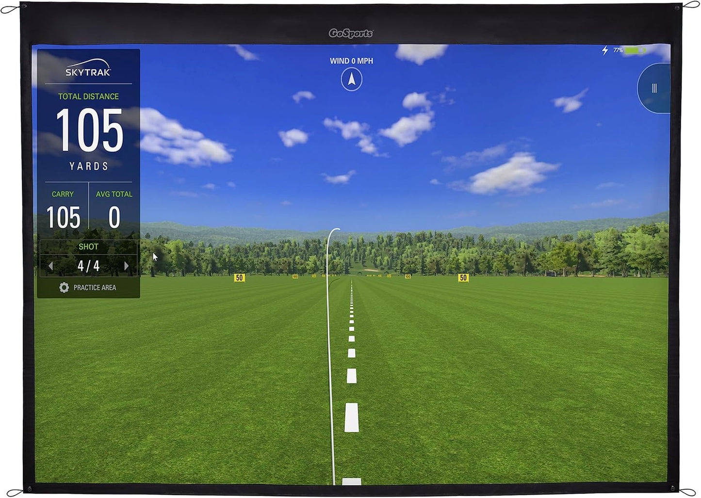 GoSports Golf Simulator Impact Screen - Choose 6.5 ft x 7 ft or 9 ft x 7 ft - 9 ft x 7 ft - 