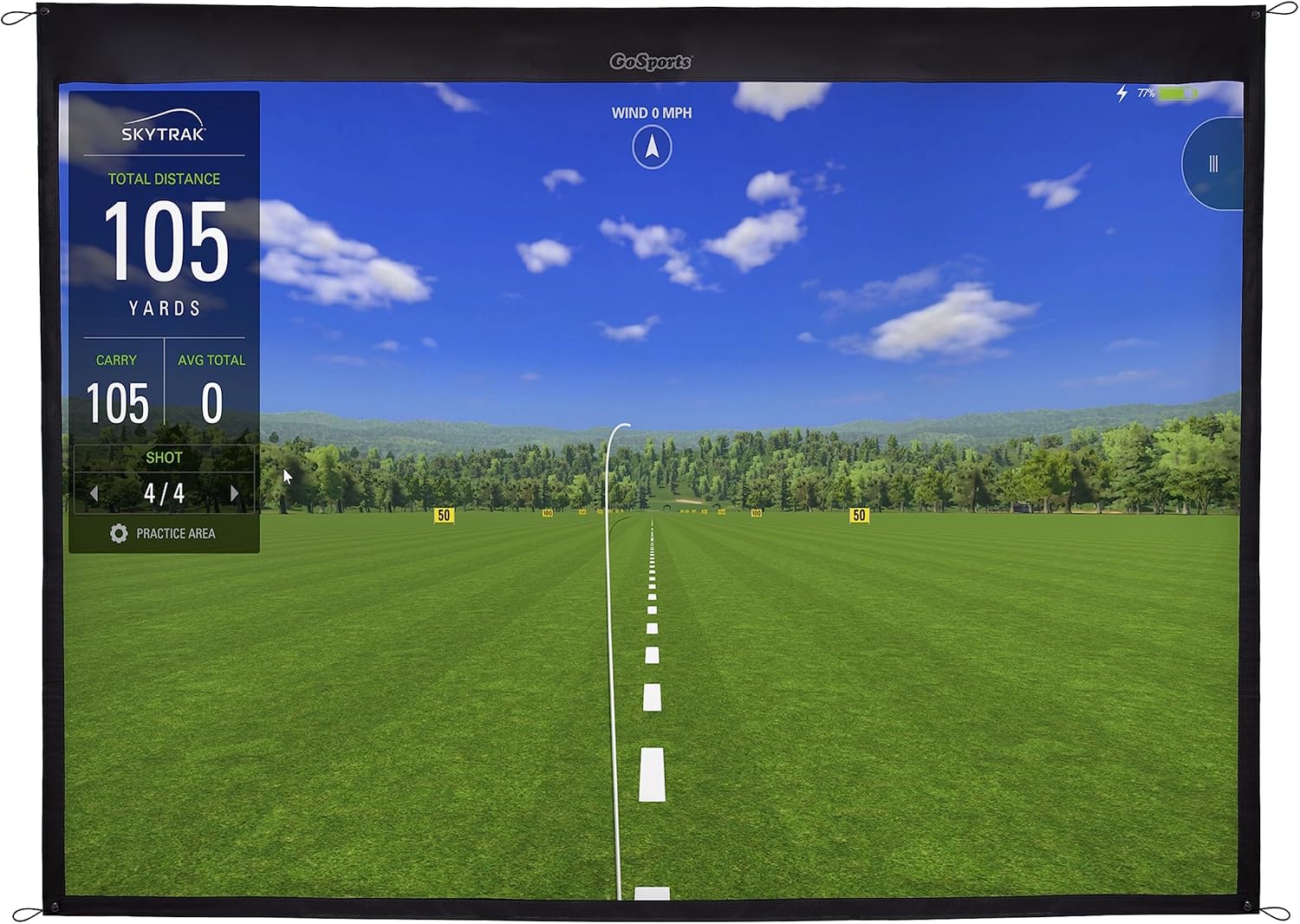 GoSports Golf Simulator Impact Screen - Choose 6.5 ft x 7 ft or 9 ft x 7 ft - 9 ft x 7 ft - 