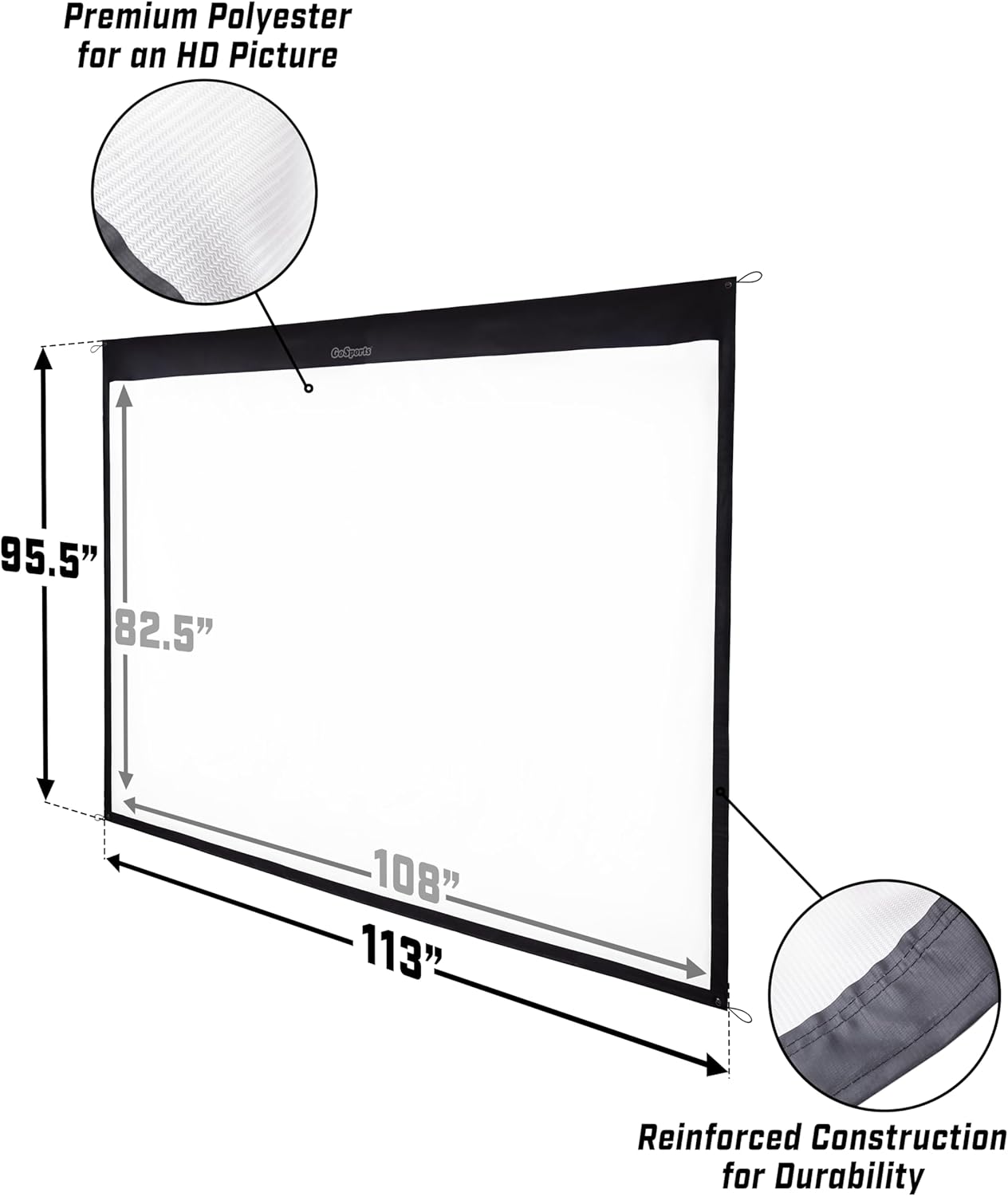 GoSports Golf Simulator Impact Screen - Choose 6.5 ft x 7 ft or 9 ft x 7 ft - 9 ft x 7 ft - 