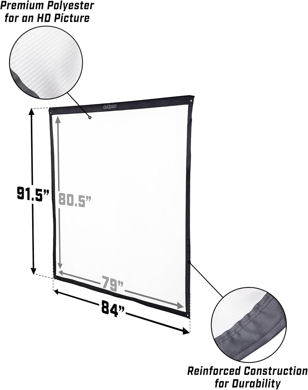 GoSports Golf Simulator Impact Screen - Choose 6.5 ft x 7 ft or 9 ft x 7 ft - 9 ft x 7 ft - 
