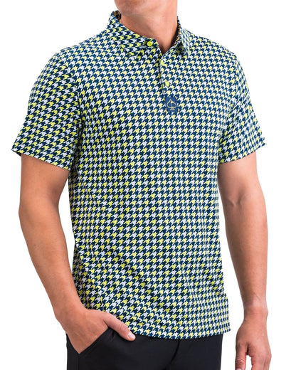 Houndstooth Lime - Pins and Aces