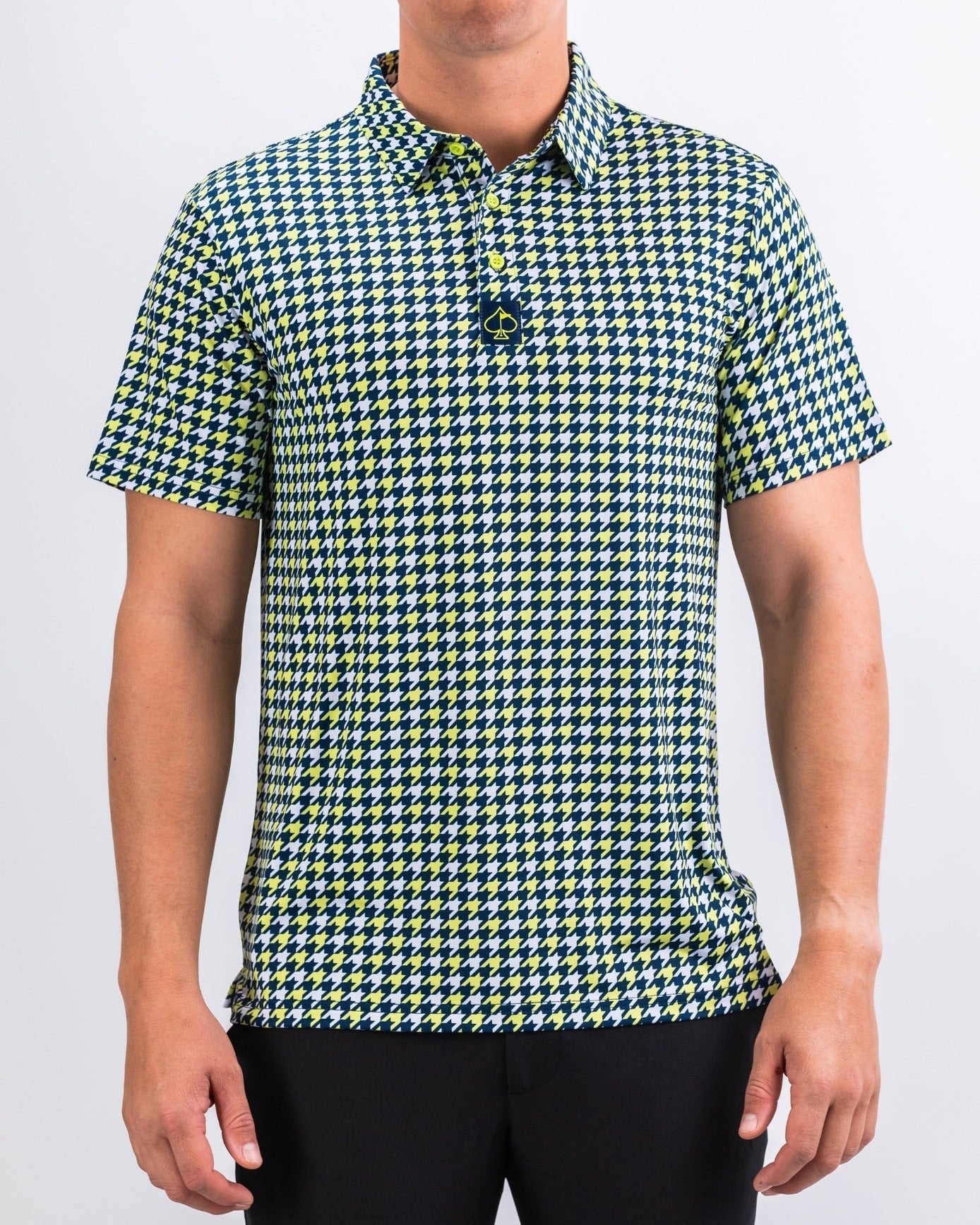 Houndstooth Lime - Pins and Aces
