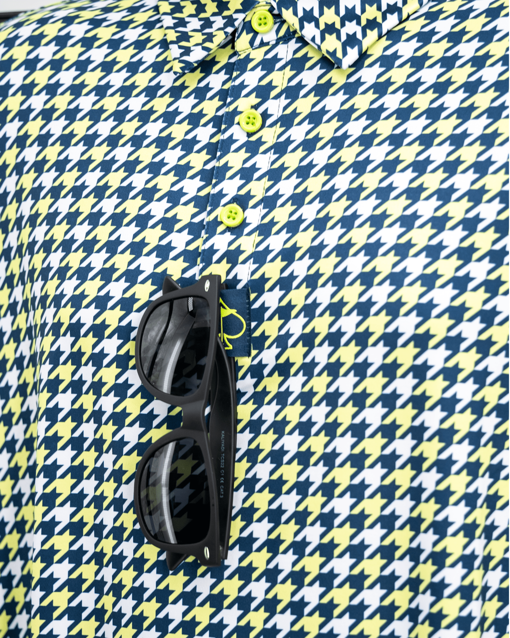 Houndstooth Lime - Pins and Aces
