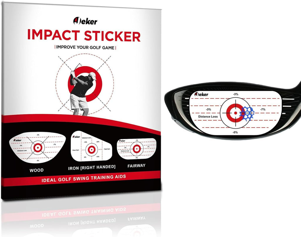 IJEKER Golf Impact Tape - High-Resolution Strike Stickers for Iron, Wood & Fairway Clubs, Non-Residue, Swing Training Aid Impact Labels - Fairway Only 8X30Sheet (240Pcs) -