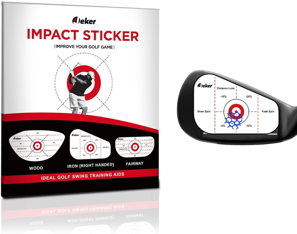 IJEKER Golf Impact Tape - High-Resolution Strike Stickers for Iron, Wood & Fairway Clubs, Non-Residue, Swing Training Aid Impact Labels - Iron Only 8X30Sheet (240Pcs) -