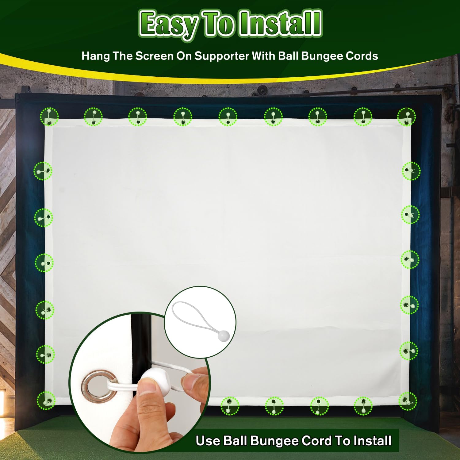 Impact Screen for Golf Training - Indoor/Outdoor, 4mm Thickened, Ultra Clear with Grommet Holes, 8 Sizes - 9.8 ft x 11.5 ft (118'' x 138'') - 