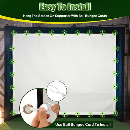 Impact Screen for Golf Training - Indoor/Outdoor, 4mm Thickened, Ultra Clear with Grommet Holes, 8 Sizes - 9.8 ft x 11.5 ft (118'' x 138'') - 