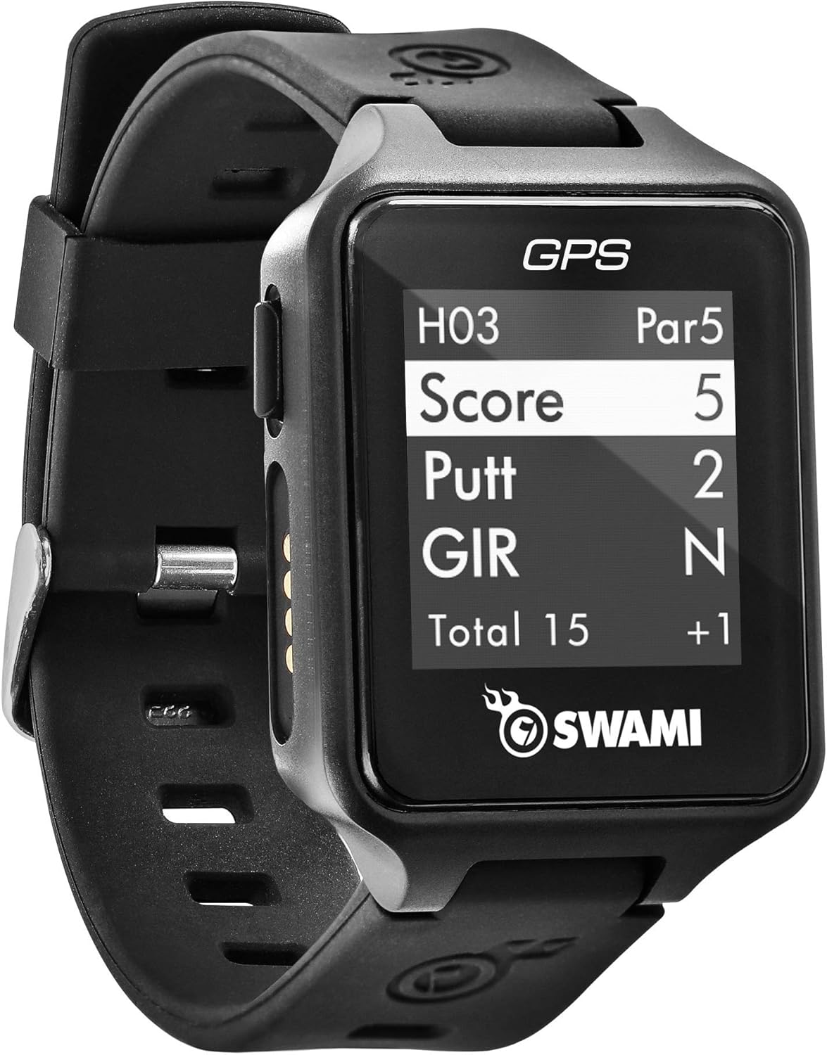 IZZO Golf Swami Golf GPS Watch, Black - 