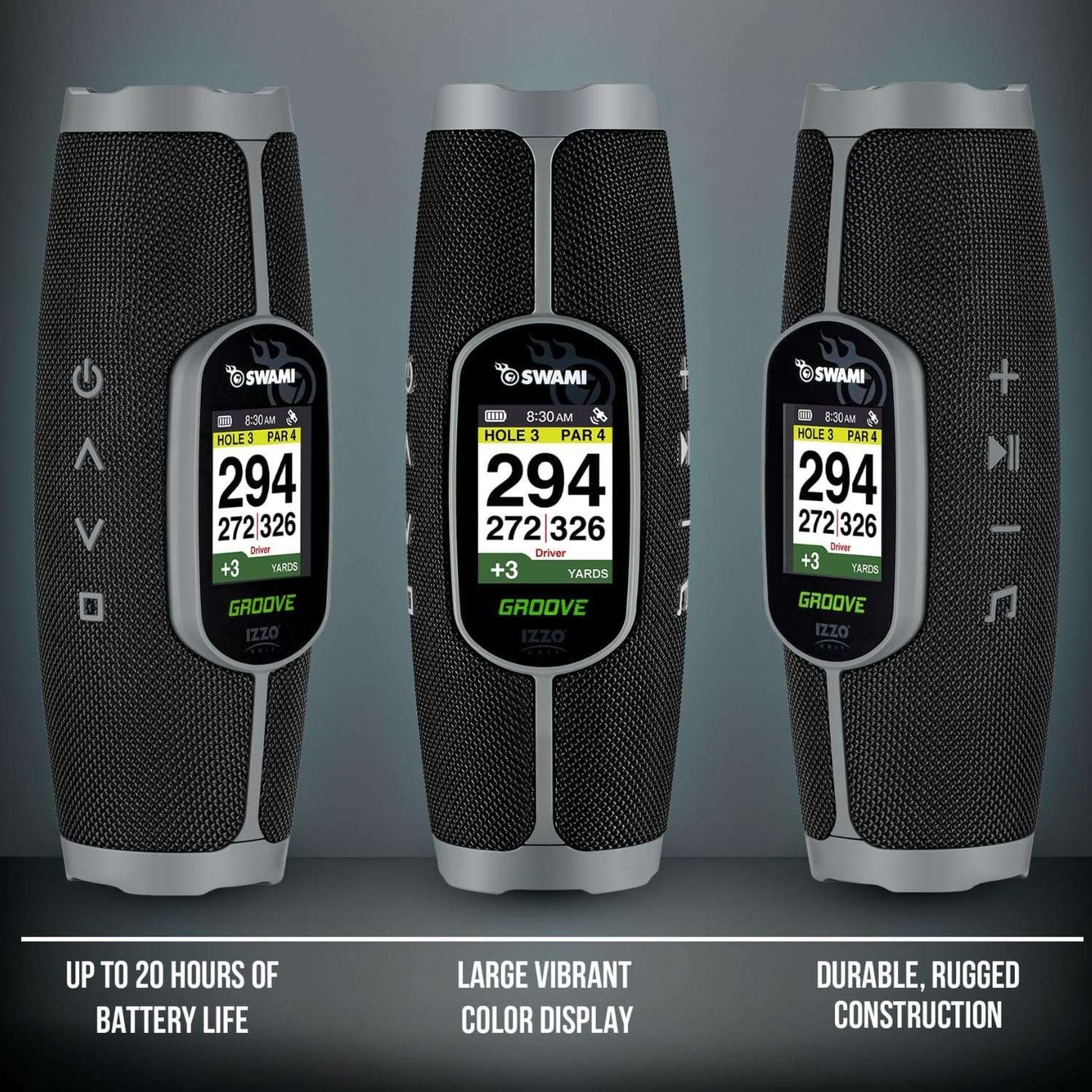 Izzo Golf Swami Groove Golf GPS Speaker, No App or Subscription Required - 