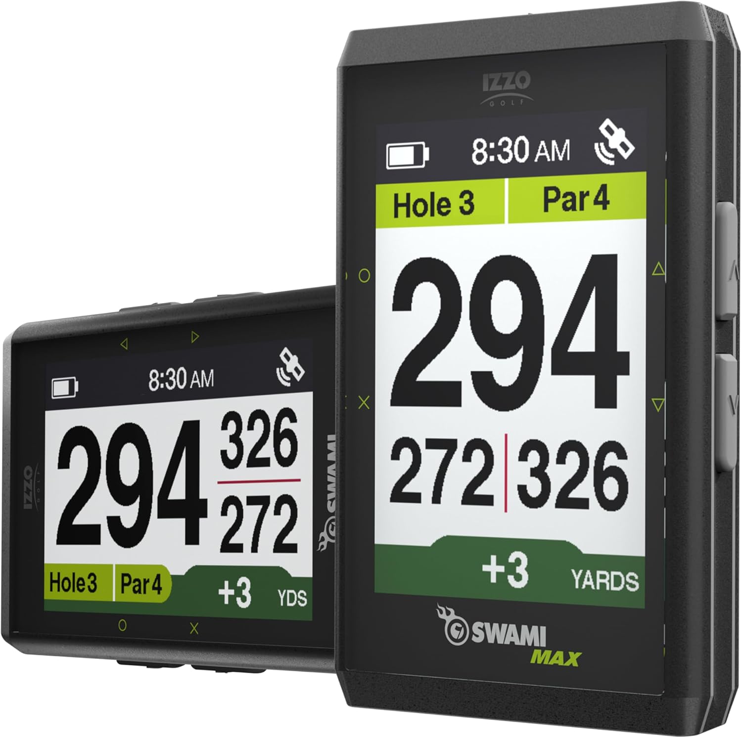 IZZO Golf Swami Max Handheld GPS Unit - Rangefinder Golf GPS with Oversized Large Color Screen - 