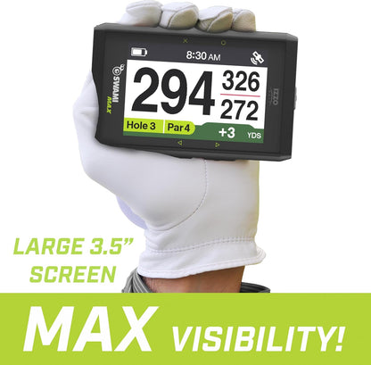 IZZO Golf Swami Max Handheld GPS Unit - Rangefinder Golf GPS with Oversized Large Color Screen - 