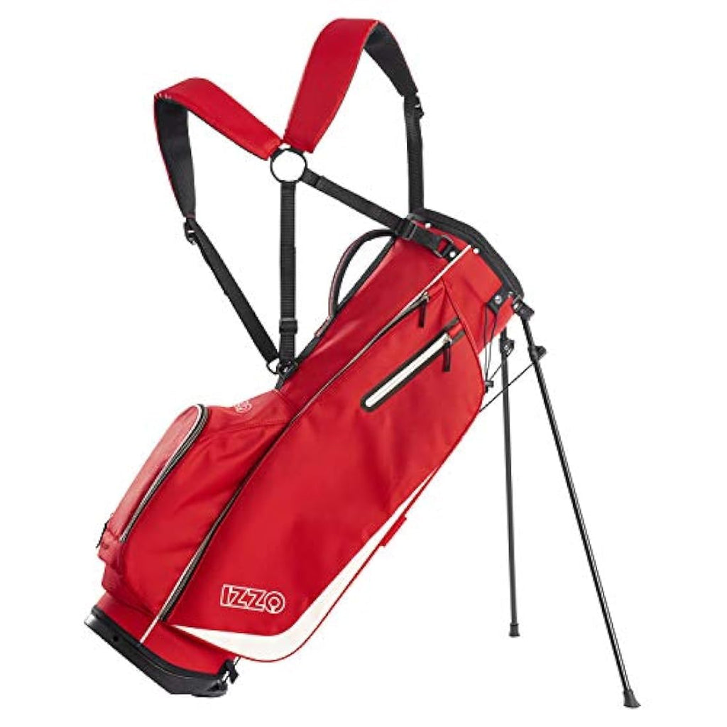 IZZO Golf Ultra - Lite Golf Stand Bag - Red - 