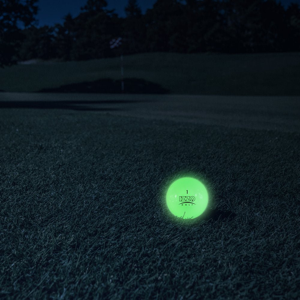 IZZO Lite4Nite 24-Hour Golf Balls, for Night Golf (Box Dozen Count) - 12 Pack Balls -