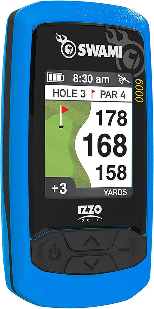 Izzo Swami 6000 Handheld Golf GPS Water-Resistant Color Display with 38,000 Course Maps & Scorekeeper - 6000 - Blue -