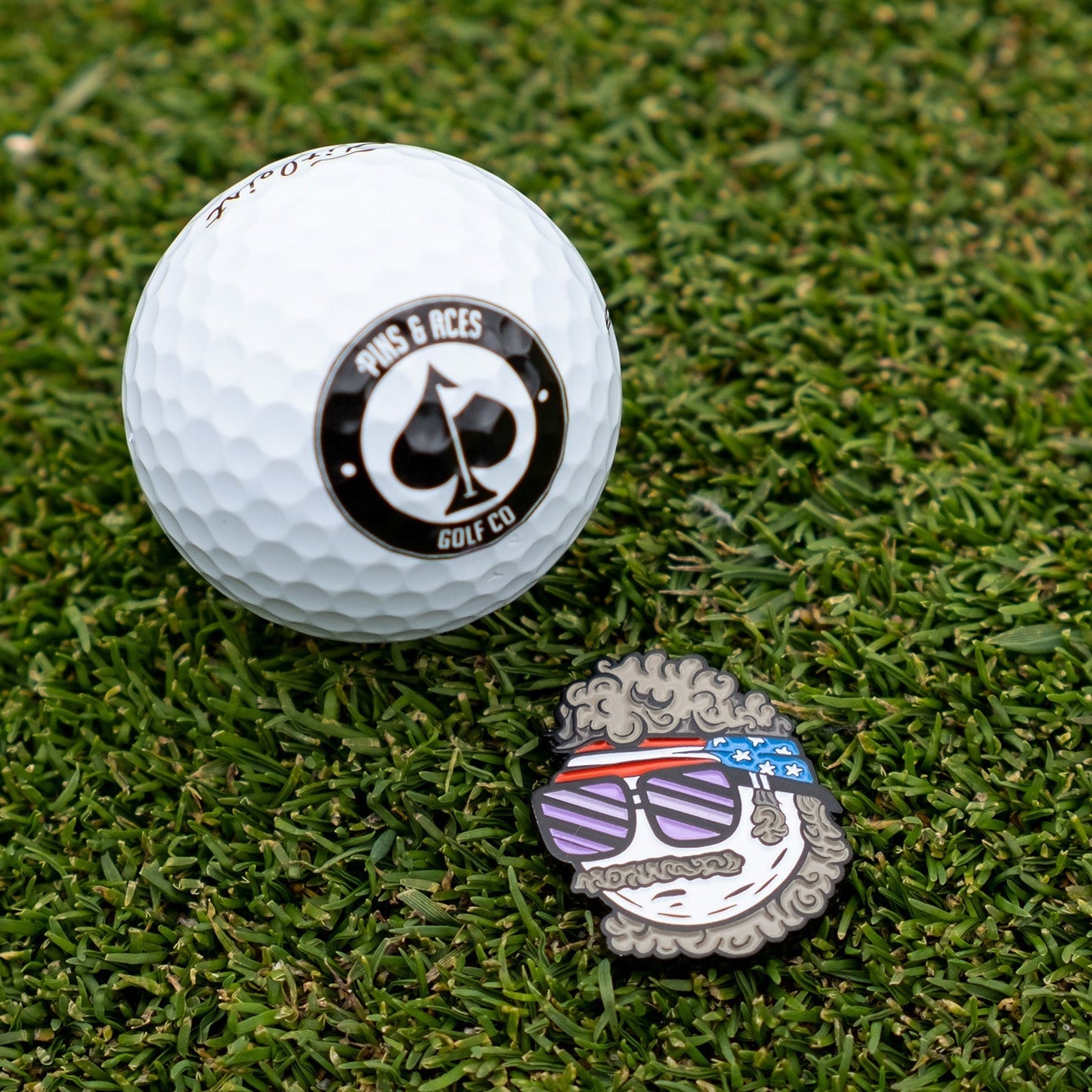 Jerry the Degenerate Ball Marker - Pins and Aces