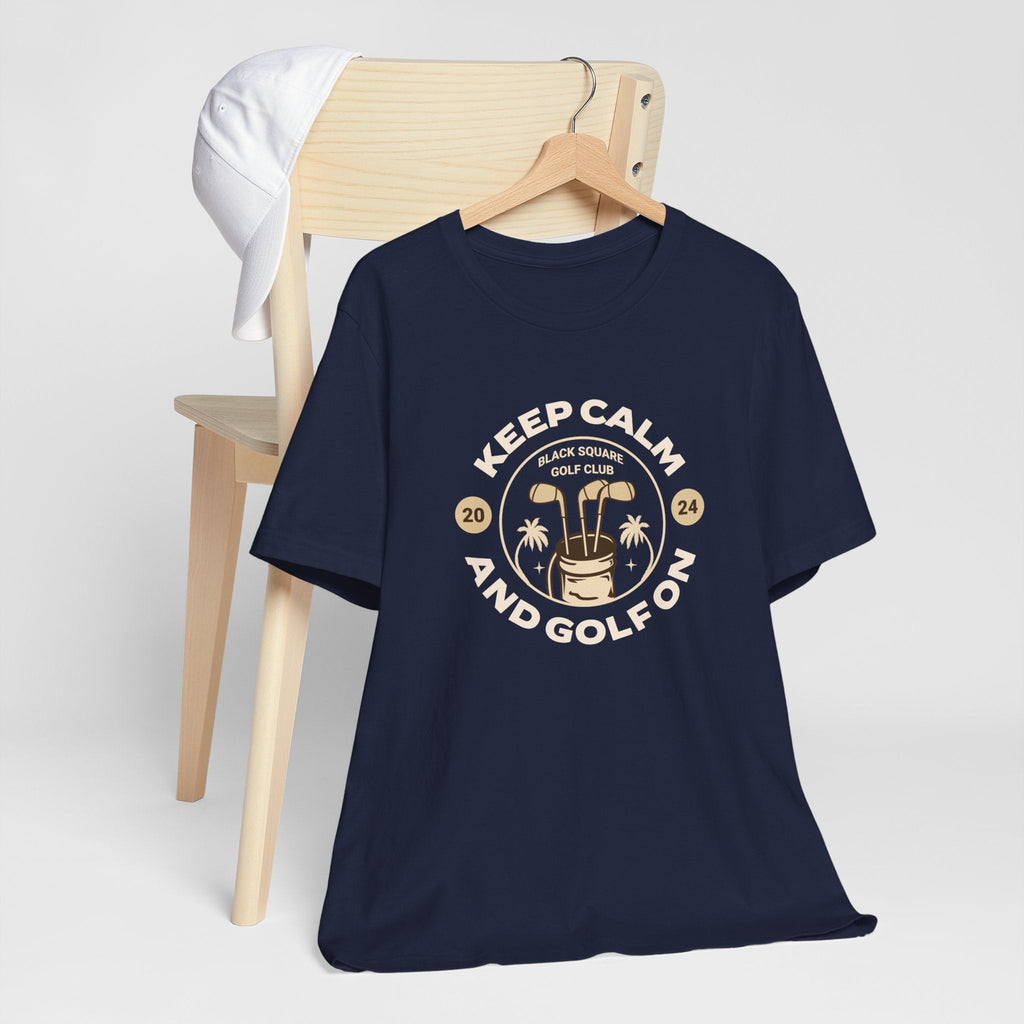 Keep Calm and Golf On T - Navy - XS