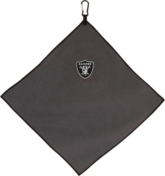 Las Vegas Raiders 15" x 15" Grey Microfiber Towel |Team Effort - Team Effort