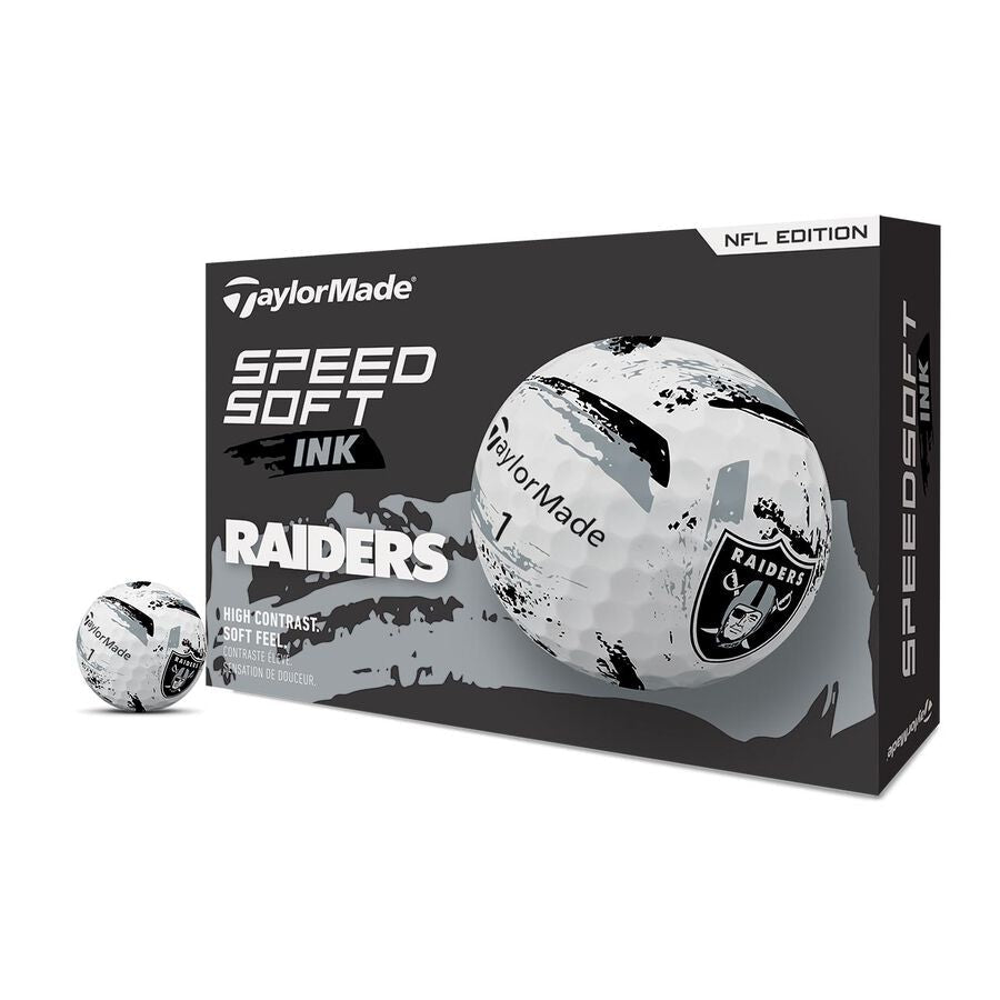 Las Vegas Raiders SpeedSoft Ink Golf Balls - TaylorMade Team