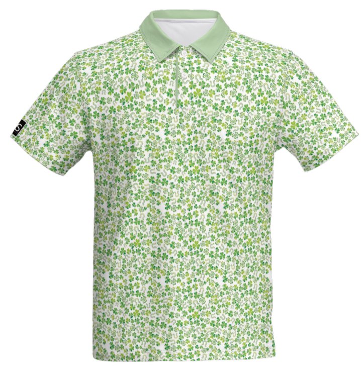 Living Lucky Men’s Stretch Golf Polo Shirt - S - Slim