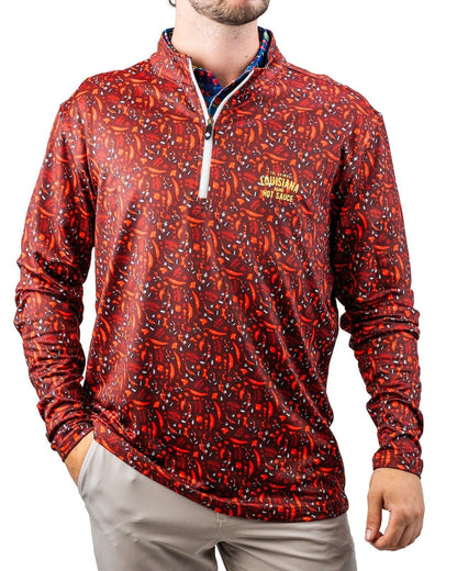 Louisiana Hot Sauce - Dancing Peppers Performance Pullover - Pins and Aces