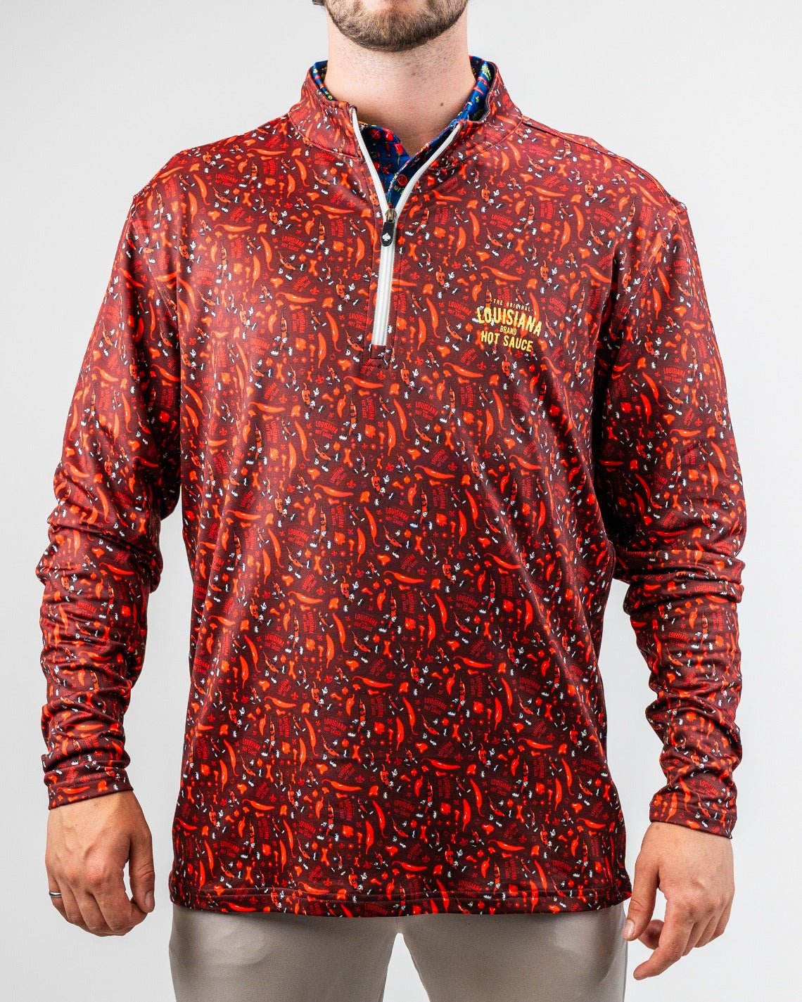 Louisiana Hot Sauce - Dancing Peppers Performance Pullover - Pins and Aces