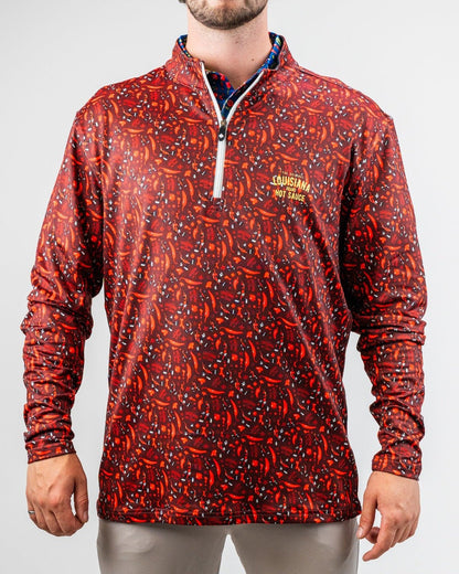 Louisiana Hot Sauce - Dancing Peppers Performance Pullover - Pins and Aces