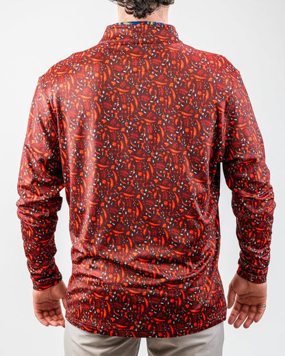 Louisiana Hot Sauce - Dancing Peppers Performance Pullover - Pins and Aces