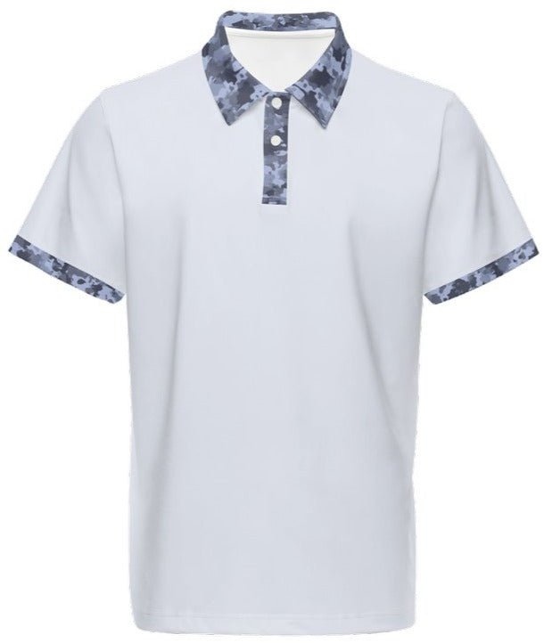 Men's Classic Fit Camo Trim Stretch Polo - S - White