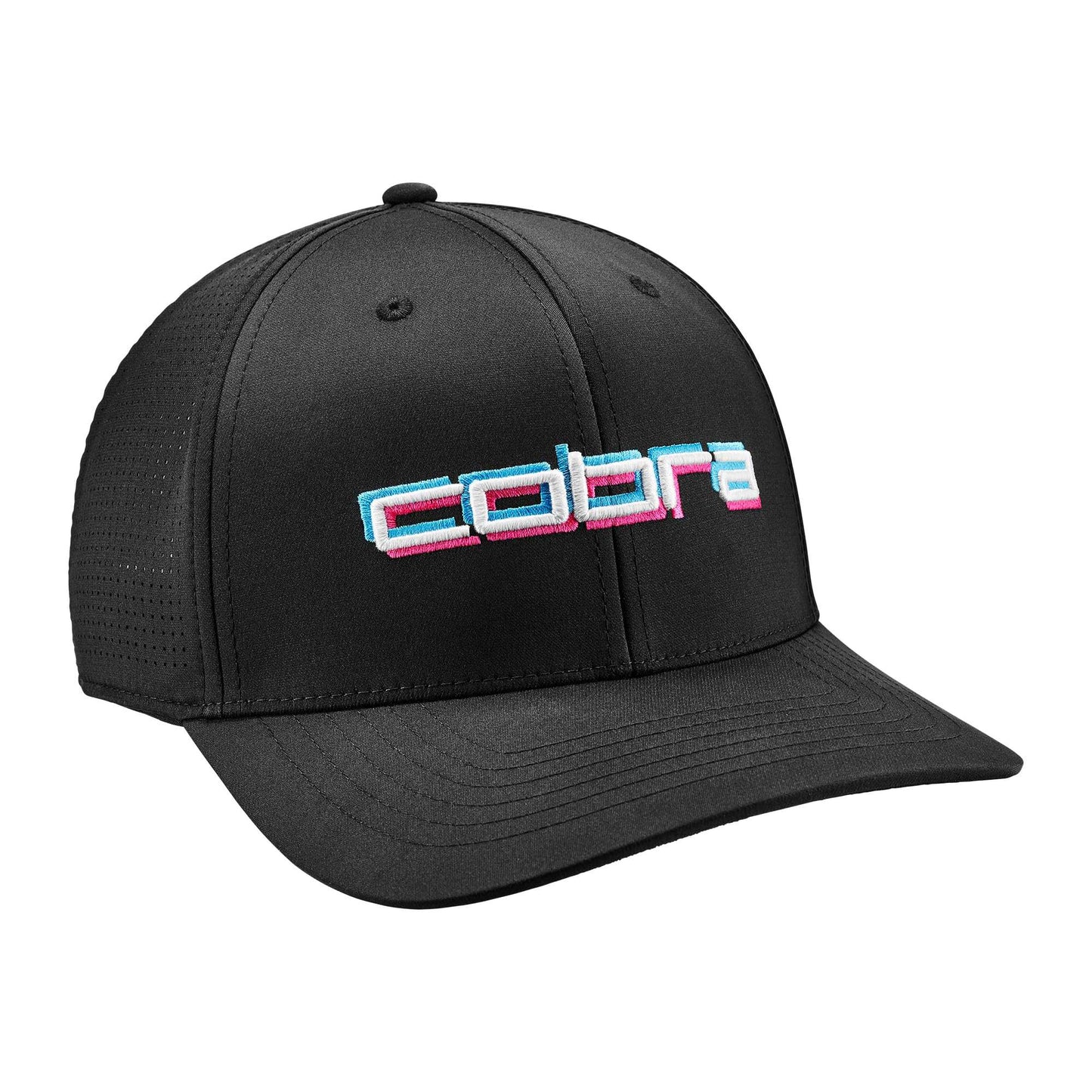 Men's Cobra 3D Tour Cap - One Size - Puma Black - bright Aqua