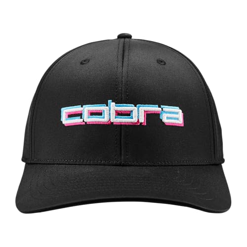 Men's Cobra 3D Tour Cap - One Size - Puma Black - gray - white